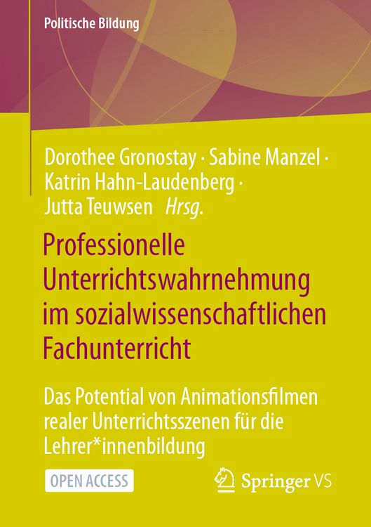 Produktbild: Professionelle Unterrichtswahrnehmung im sozialwissenschaftlichen Fachunterricht