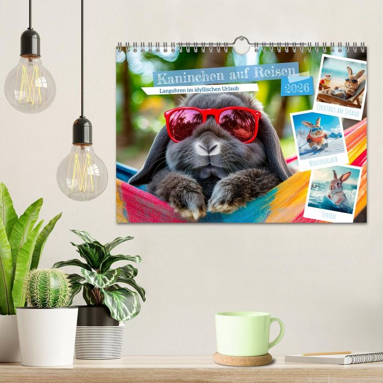 Produktbild: Kaninchen auf Reisen (Wandkalender 2026 DIN A4 quer), CALVENDO Monatskalender