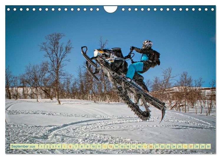 Produktbild: Schneemobil - so cool (Wandkalender 2026 DIN A4 quer), CALVENDO Monatskalender