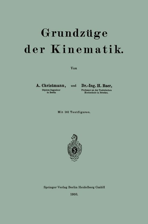 Produktbild: Grundz&uuml;ge der Kinematik