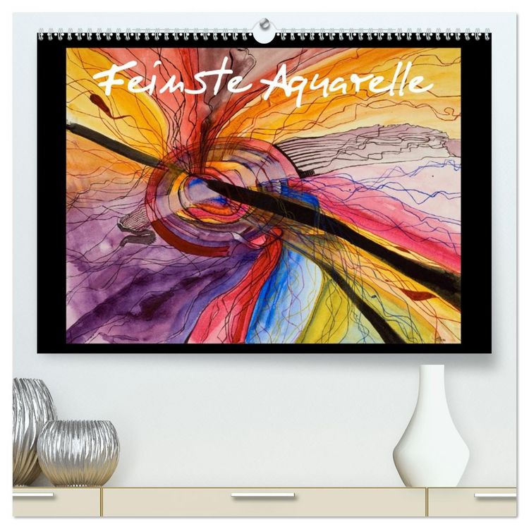 Produktbild: Feinste Aquarelle (hochwertiger Premium Wandkalender 2026 DIN A2 quer), Kunstdruck in Hochglanz