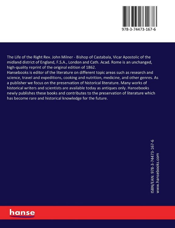 Produktbild: The Life of the Right Rev. John Milner
