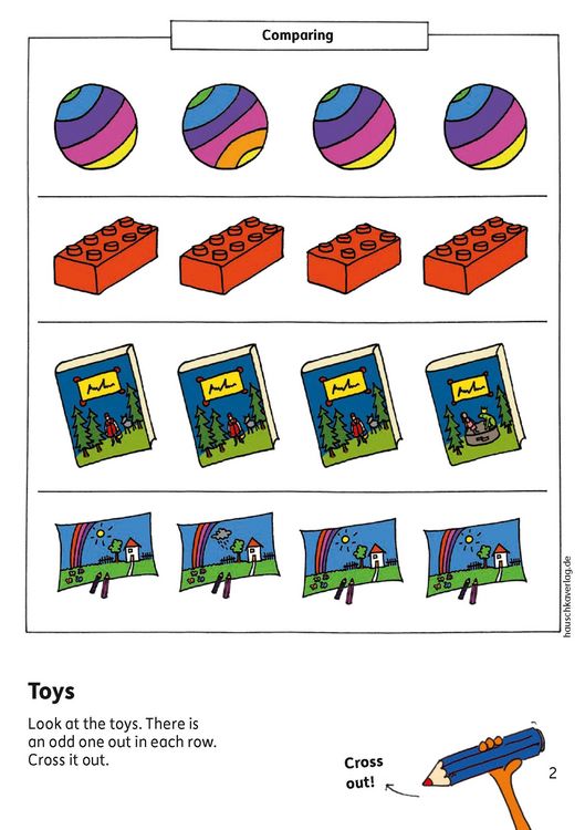 Preschool Activity Book for 5 Years - Boys and Girls - Concentration and perception