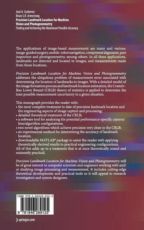 Produktbild: Precision Landmark Location for Machine Vision and Photogrammetry