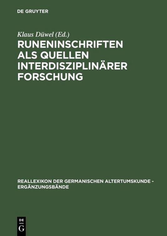 Produktbild: Runeninschriften als Quellen interdisziplin&auml;rer Forschung