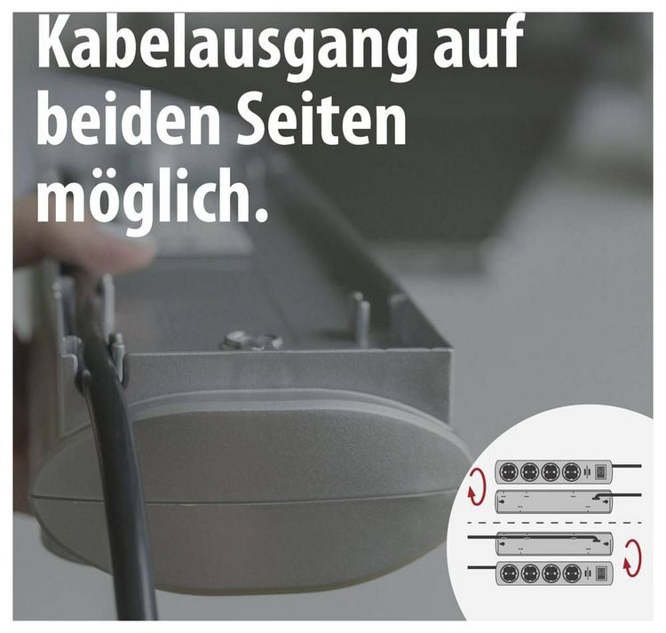Produktbild: Brennenstuhl 1153390120 Steckdosenleiste mit Schalter 10fach Silber Schutzkontakt 1 St.