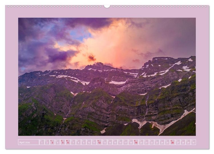 Produktbild: Gr&uuml;ezi in den Schweizer Bergen (Wandkalender 2026 DIN A2 quer), CALVENDO Monatskalender
