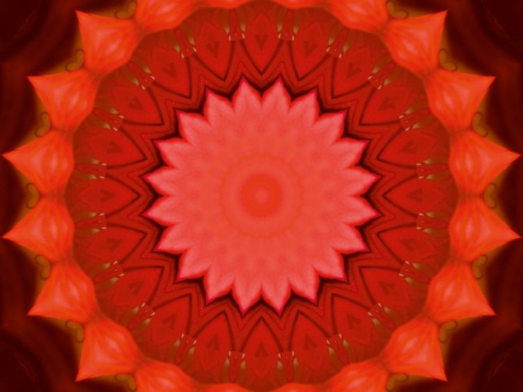 Produktbild: CALVENDO Puzzle Ein Motiv aus dem Kalender Energie - Mandalas in rot | 1000 Teile Lege-Gr&ouml;&szlig;e 64 &times; 48 cm Foto-Puzzle f&uuml;r gl&uuml;ckliche Stunden