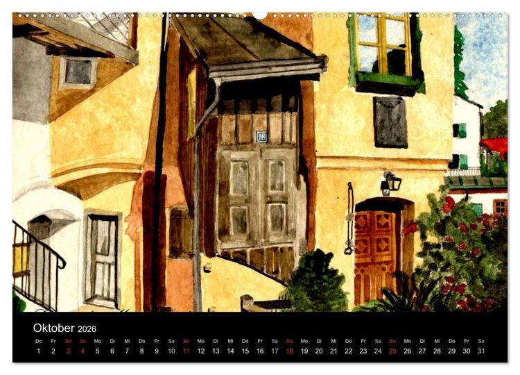 Produktbild: Deutschland in Aquarell (hochwertiger Premium Wandkalender 2026 DIN A2 quer), Kunstdruck in Hochglanz