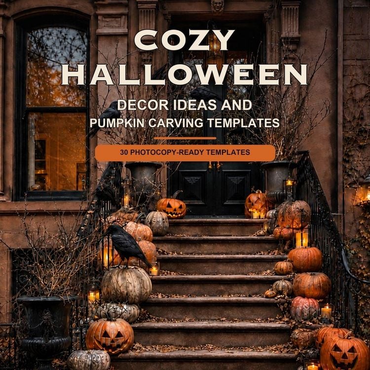 Produktbild: COZY HALLOWEEN - Decor Ideas and Pumpkin Carving Templates