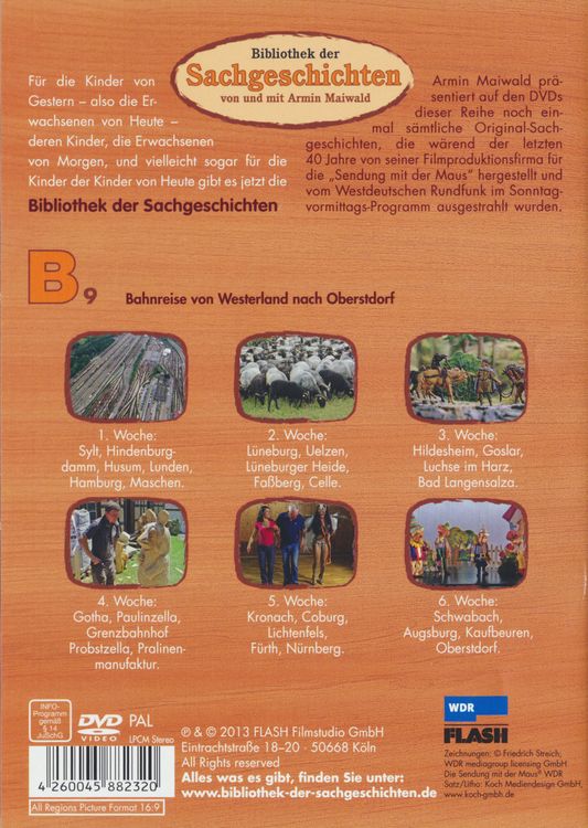 Produktbild: B9 - Bahnreise von Westerland nach Oberstdorf (Bibliothek der Sachgeschichten)