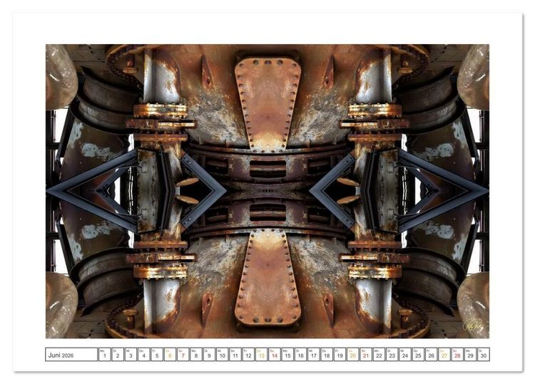 Produktbild: Faszination Spiegelung - Industrie und Technik (Tischkalender 2026 DIN A5 quer), CALVENDO Monatskalender
