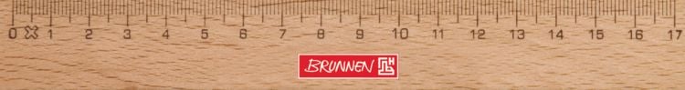 Produktbild: Brunnen Lineal Holz 17 cm