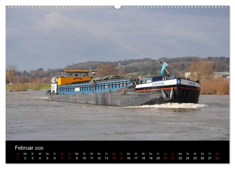 Produktbild: Schiffe auf der Oberweser (hochwertiger Premium Wandkalender 2026 DIN A2 quer), Kunstdruck in Hochglanz