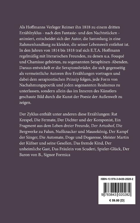 Produktbild: Die Serapionsbr&uuml;der