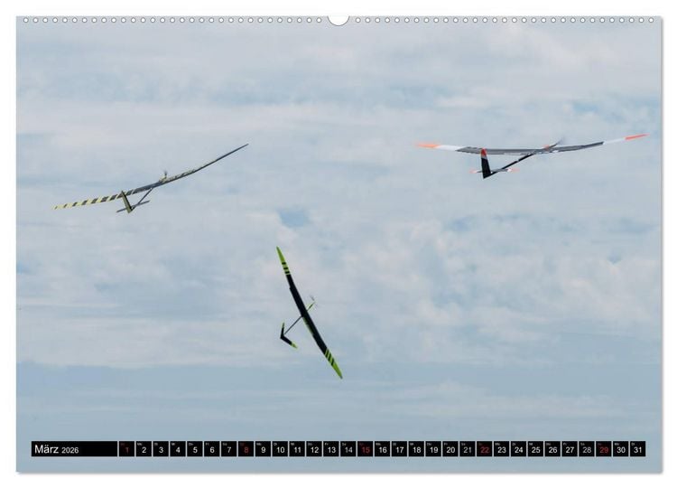 Produktbild: Modellflugkalender 2026 (hochwertiger Premium Wandkalender 2026 DIN A2 quer), Kunstdruck in Hochglanz