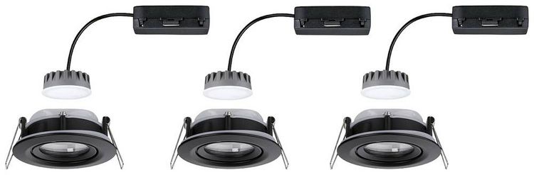 Produktbild: Paulmann 93082 Set Nova Plus LED-Einbauleuchte LED 6W Schwarz