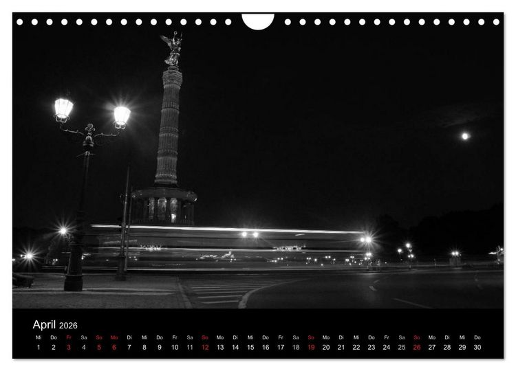 Produktbild: BLACK 'N WHITE (Wandkalender 2026 DIN A4 quer), CALVENDO Monatskalender