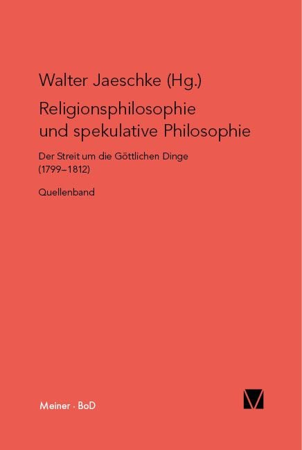 Produktbild: Religionsphilosophie und spekulative Theologie