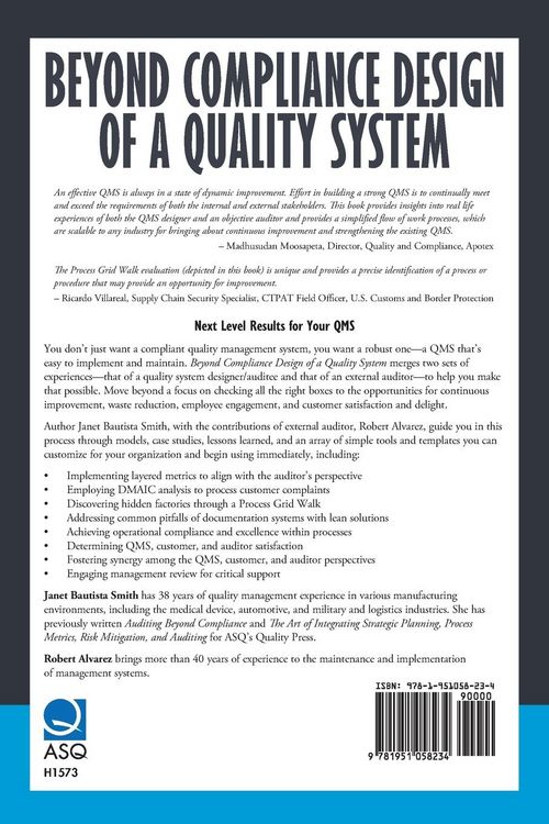 Produktbild: Beyond Compliance Design of a Quality System