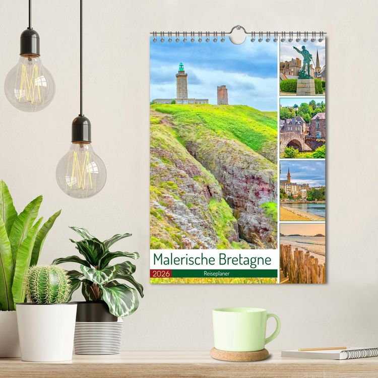 Produktbild: Malerische Bretagne - Reiseplaner (Wandkalender 2026 DIN A4 hoch), CALVENDO Monatskalender