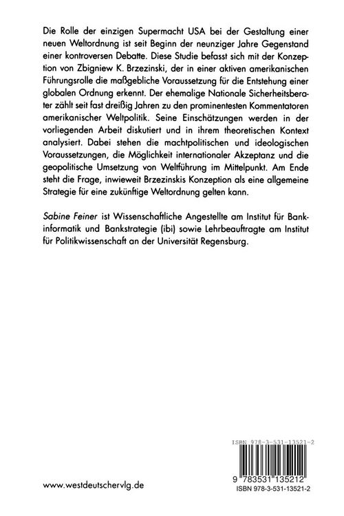 Produktbild: Weltordnung durch US-Leadership?