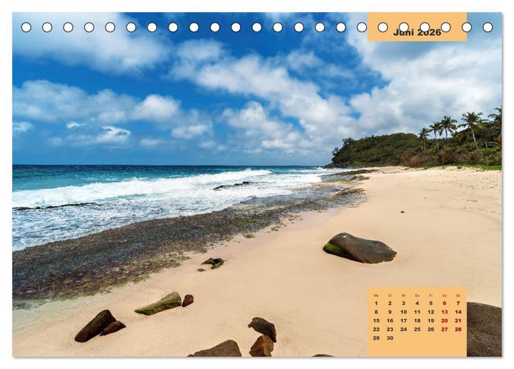 Produktbild: Ein Paradies aus Sand und Meer (Tischkalender 2026 DIN A5 quer), CALVENDO Monatskalender