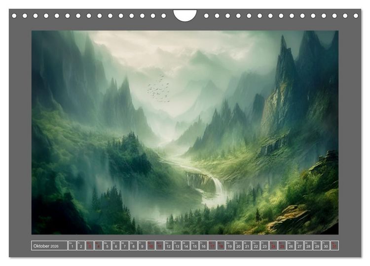 Produktbild: Tr&auml;umereien in Gr&uuml;n (Wandkalender 2026 DIN A4 quer), CALVENDO Monatskalender