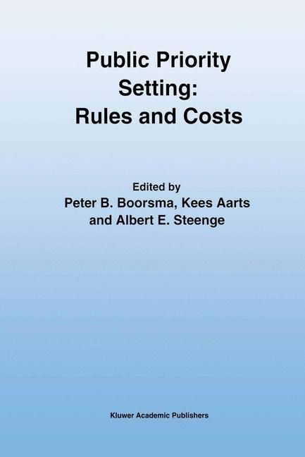 Produktbild: Public Priority Setting: Rules and Costs