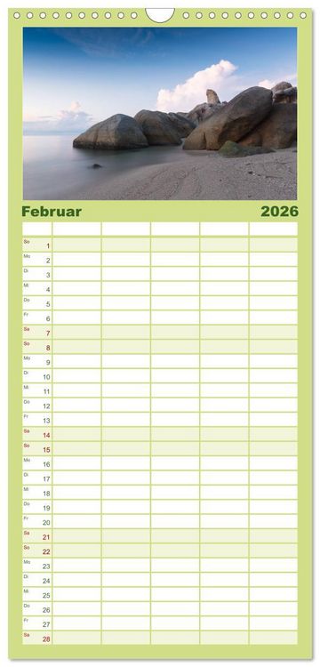 Produktbild: Familienplaner 2026 - Koh Samui mit 5 Spalten (Wandkalender, 21 x 45 cm) CALVENDO