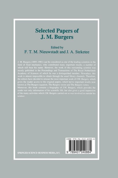 Produktbild: Selected Papers of J. M. Burgers