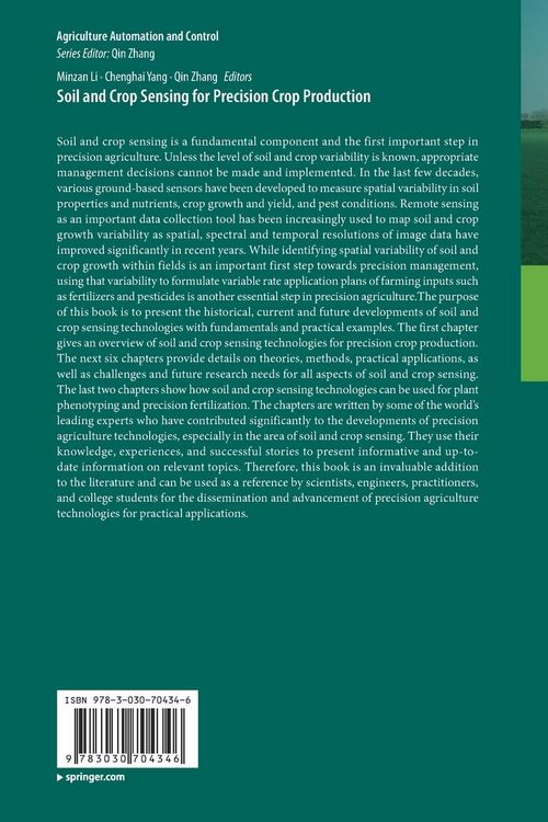 Produktbild: Soil and Crop Sensing for Precision Crop Production