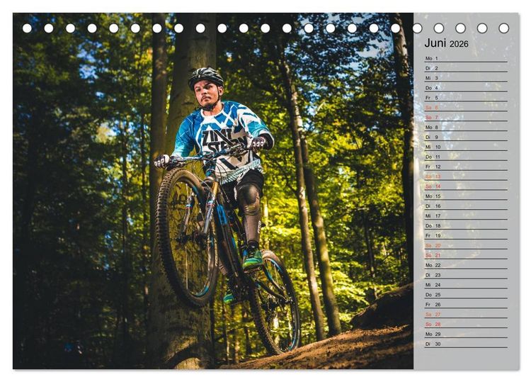 Produktbild: Mountainbike Action (Tischkalender 2026 DIN A5 quer), CALVENDO Monatskalender