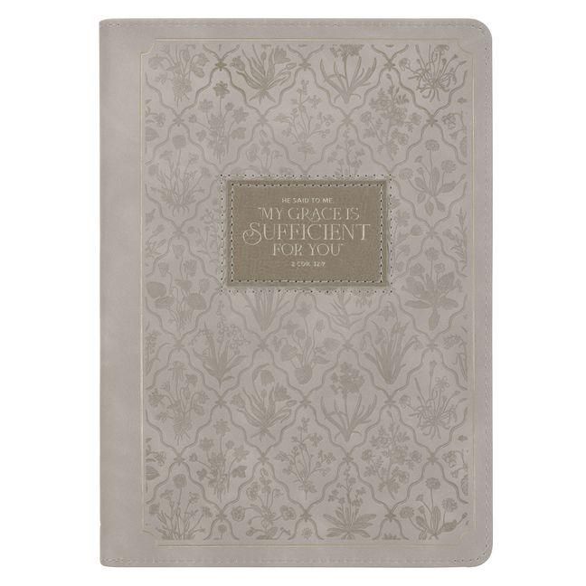 Produktbild: Sufficient Grace Taupe Faux Leather Classic Journal