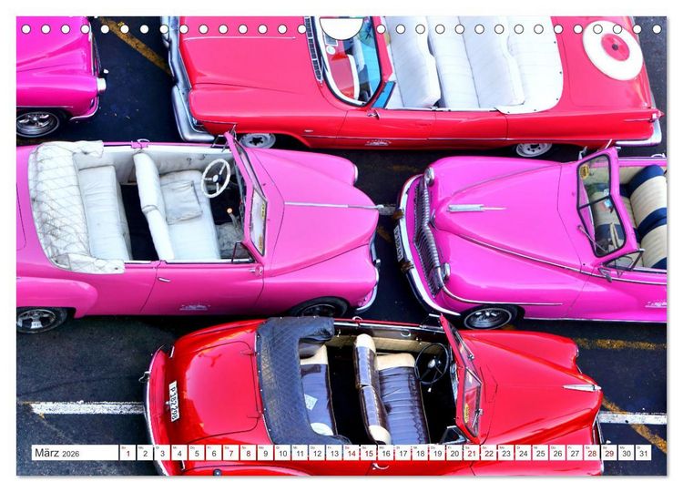 Produktbild: Vogel-Perspektive - Oldtimer in Havanna (Wandkalender 2026 DIN A4 quer), CALVENDO Monatskalender
