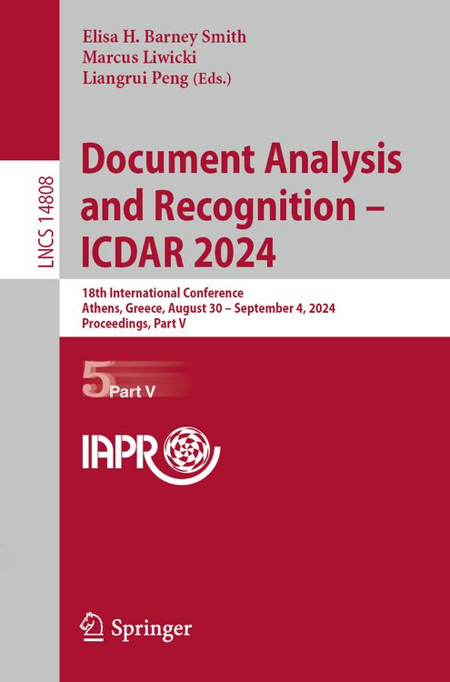 Produktbild: Document Analysis and Recognition - ICDAR 2024