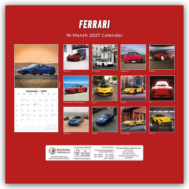 Produktbild: Ferrari 2027 &ndash; 16-Monatskalender