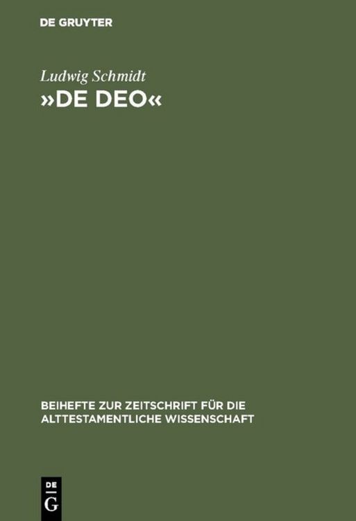 Produktbild: &raquo;De Deo&laquo;