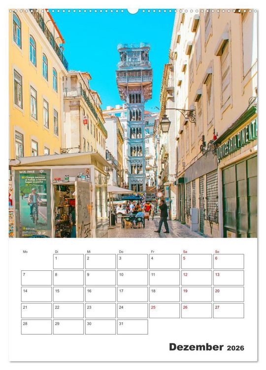 Produktbild: Lissabon - ein Traumreiseziel (Wandkalender 2026 DIN A2 hoch), CALVENDO Monatskalender