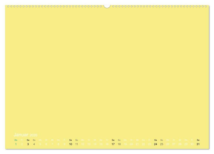 Produktbild: Bastelkalender - Gelb (Wandkalender 2026 DIN A2 quer), CALVENDO Monatskalender