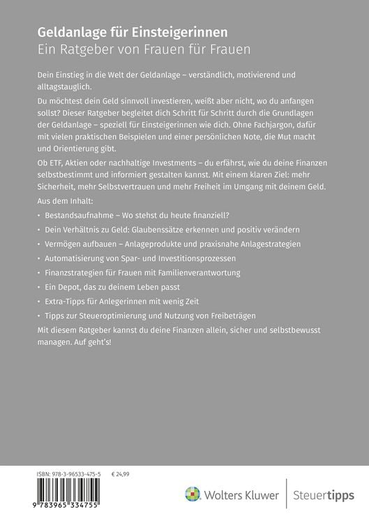 Produktbild: Geldanlage f&uuml;r Einsteigerinnen