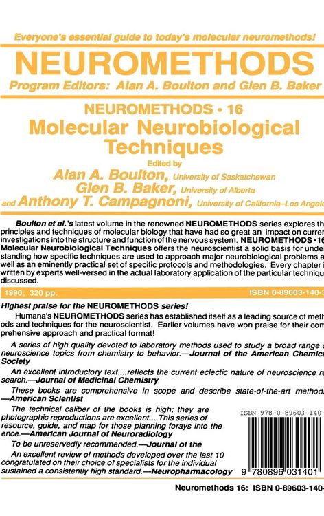 Produktbild: Molecular Neurobiological Techniques