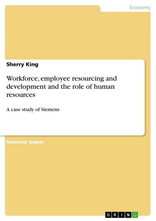 Produktbild: Workforce, employee resourcing and development and the role of human resources