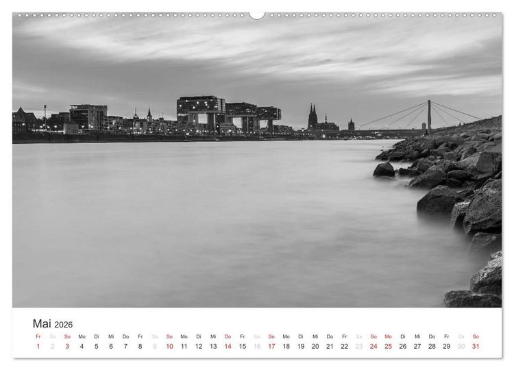 Produktbild: K&ouml;ln - monochrome Ansichten (Wandkalender 2026 DIN A2 quer), CALVENDO Monatskalender