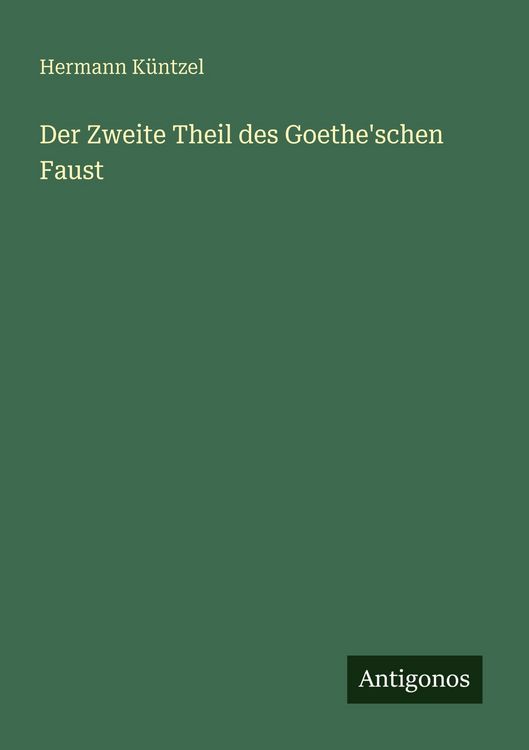 Produktbild: Der Zweite Theil des Goethe'schen Faust
