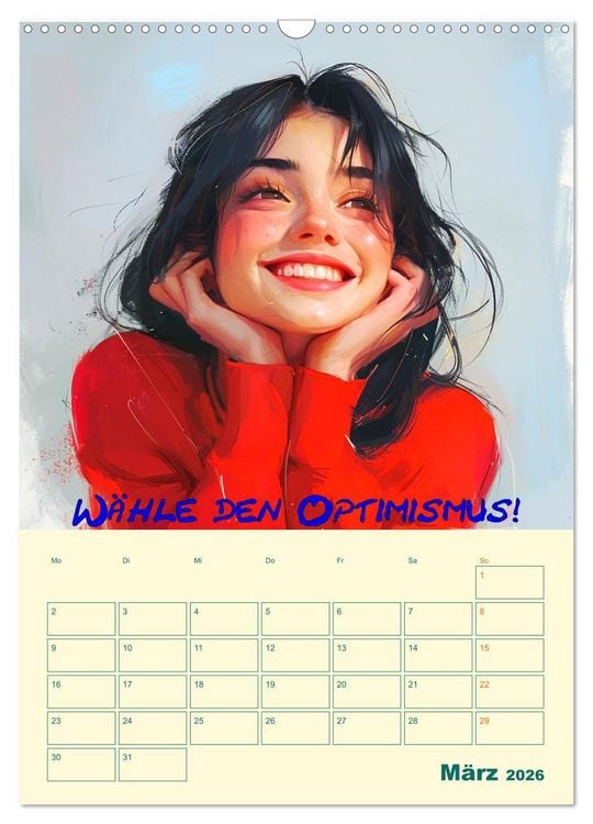 Produktbild: Liebe das Leben! Mit Affirmationen gl&uuml;cklich durch das Jahr! (Wandkalender 2026 DIN A3 hoch), CALVENDO Monatskalender