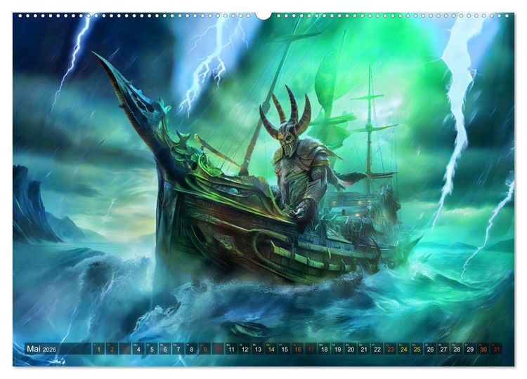Produktbild: G&ouml;tterd&auml;mmerung - Der Ragnar&ouml;k in der nordischen Mythologie (Wandkalender 2026 DIN A2 quer), CALVENDO Monatskalender