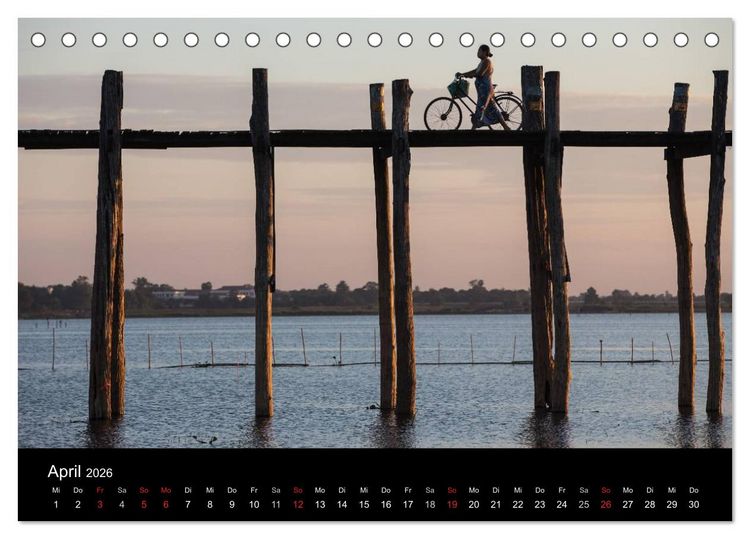 Produktbild: Myanmar 2026 (Tischkalender 2026 DIN A5 quer), CALVENDO Monatskalender