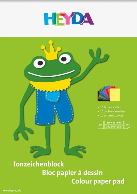 Produktbild: Brunnen Heyda Tonpapier-Block A4, 10 Blatt