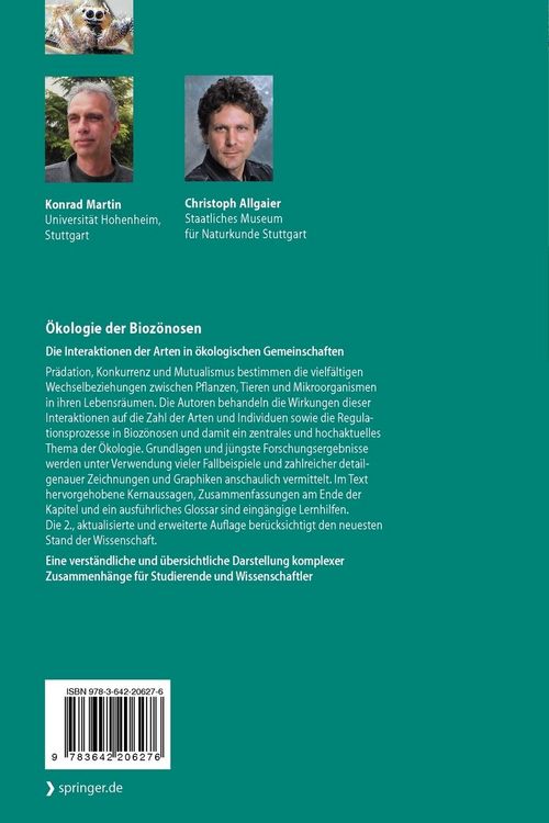 Produktbild: &Ouml;kologie der Bioz&ouml;nosen